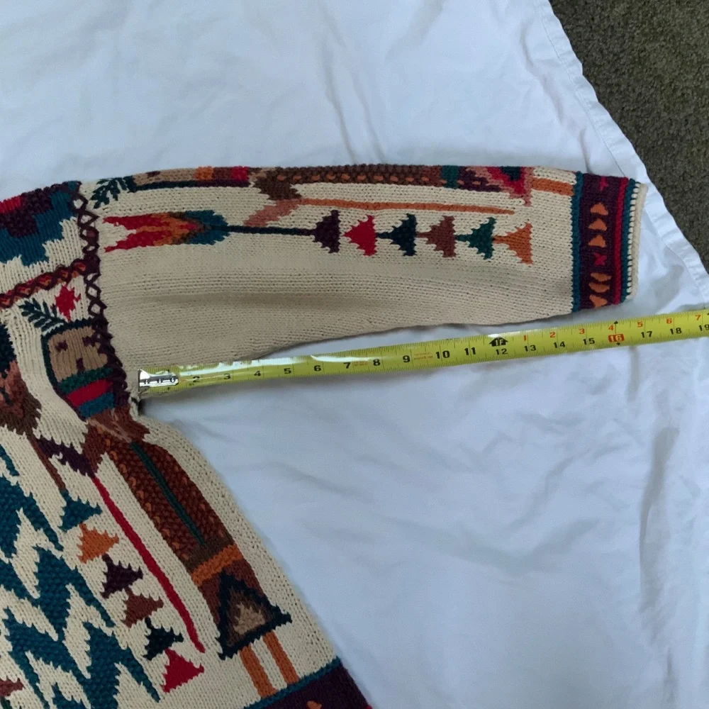 Hand Knit Southwestern Sweater by Knitting Needles (size L) - Picture 6 of 6